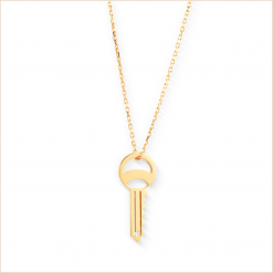 collier clé or recyclé 18 carats aupiho joaillerie