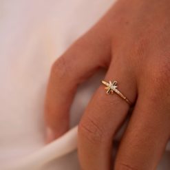 bague croix or rose et or blanc diamants blancs or recyclé 18 carats obsession aupiho joaillerie