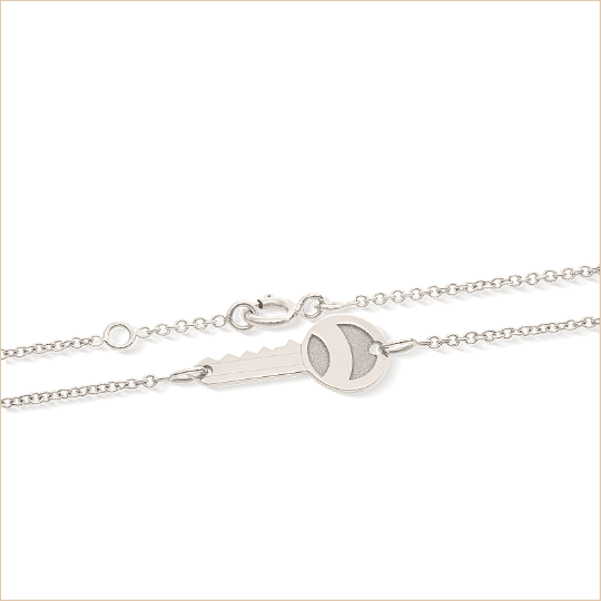 bracelet clé chaîne or blanc recyclé aupiho joaillerie bracelet clé chaîne or blanc recyclé aupiho joaillerie