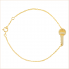 Bracelet Clé chaîne en or jaune or recyclé 18 carats chaîne fine aupiho joaillerie sésame
