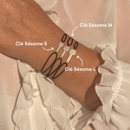 bracelet cordon clé sésame pleine or 18 carats aupiho joaillerie