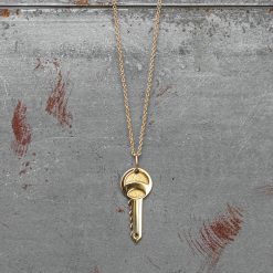 collier clé or jaune or recyclé 18 carats aupiho joaillerie