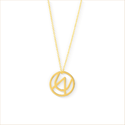 collier médaille or jaune or recyclé 18 carats aupiho joaillerie