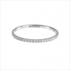 wedding ring white gold diamonds 18 carats recycled gold aupiho jewellery