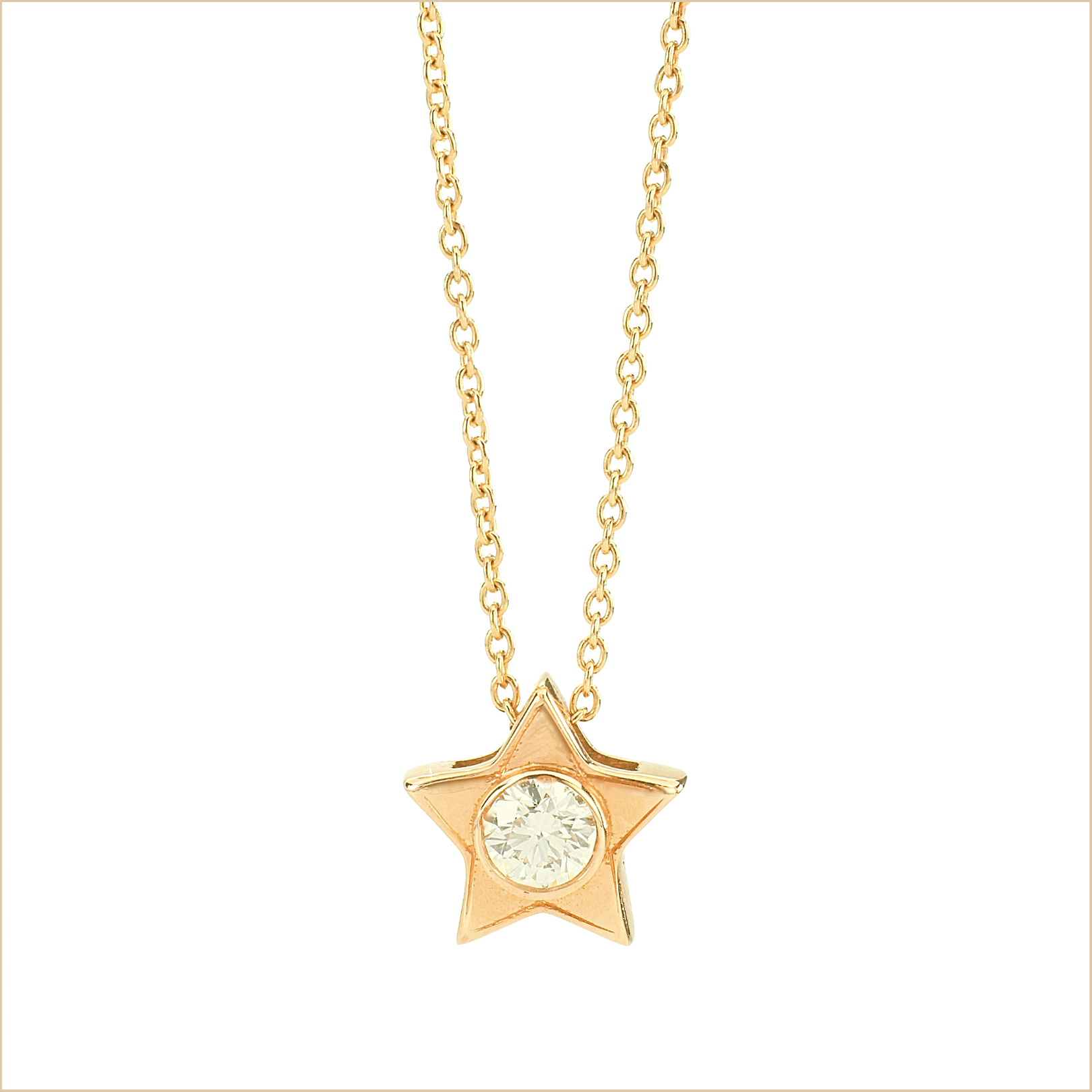 collier étoile or rose et diamant blanc or recyclé 18 carats aupiho joaillerie collier étoile or rose et diamant blanc or recyclé 18 carats aupiho joaillerie