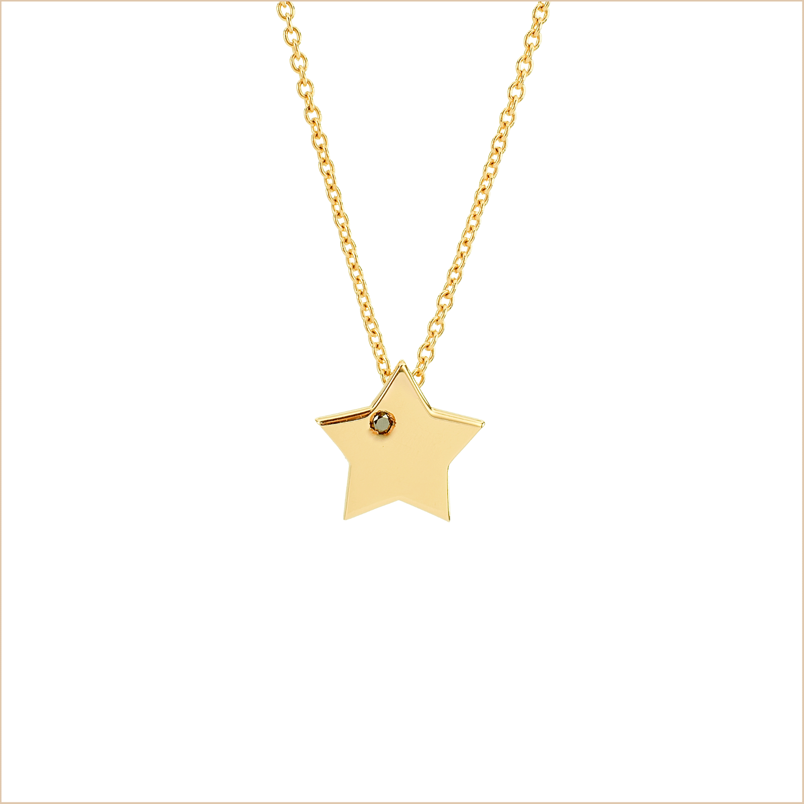 collier étoile or jaune et diamant noir or recyclé 18 carats aupiho joaillerie collier étoile or jaune et diamant noir or recyclé 18 carats aupiho joaillerie