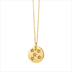 collier médaille étoile constellation or jaune et diamants blancs aupiho joaillerie