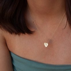 collier coeur or jaune aupiho joaillerie