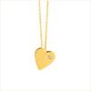 collier coeur or jaune et diamant blanc or recyclé 18 carats aupiho joaillerie