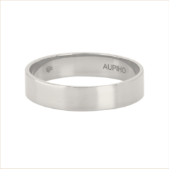 ring wedding band white gold 18 carats recycled gold aupiho jewellery