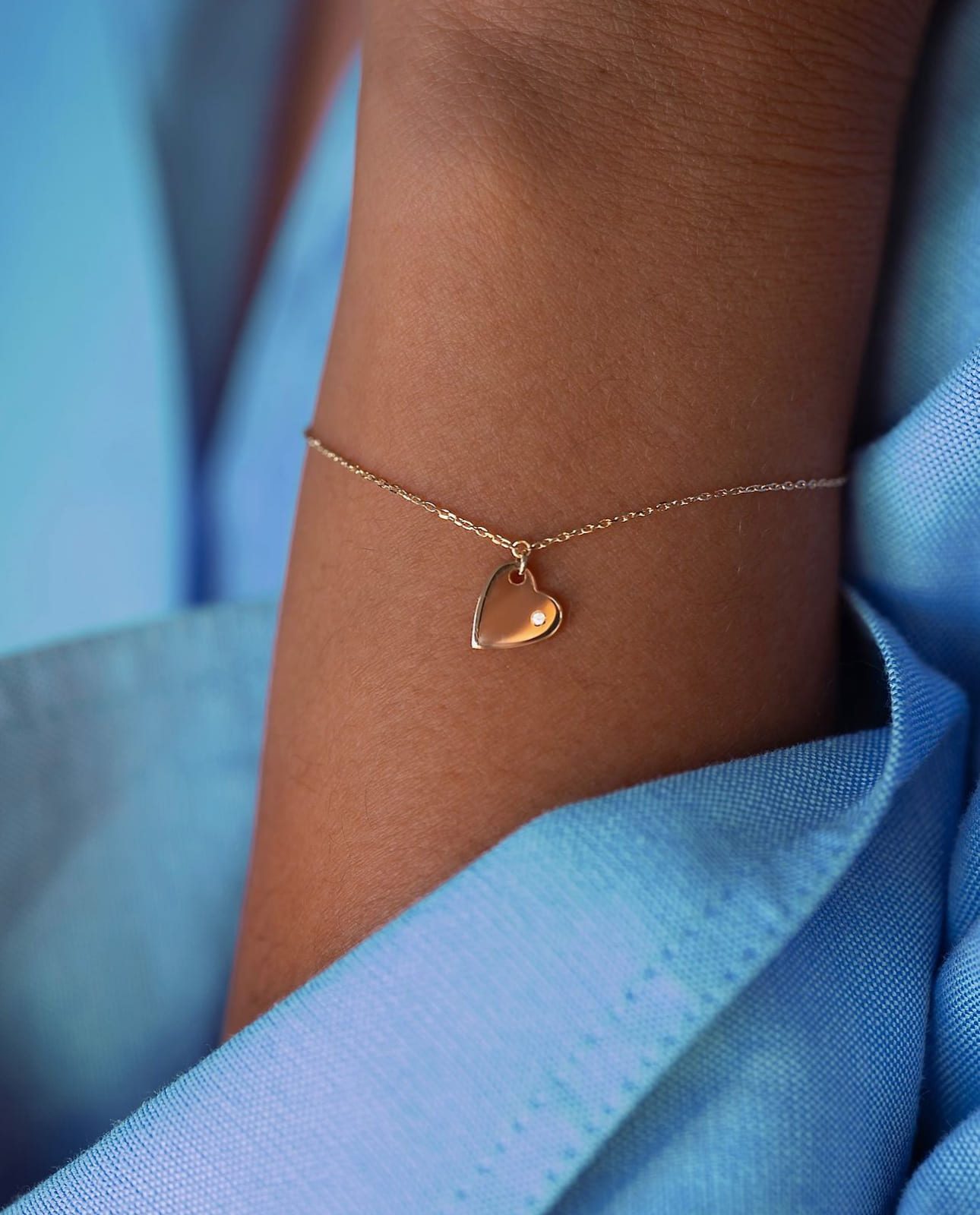 bracelet petit coeur collection atout coeur or rose 18 carats recyclé aupiho joaillerie