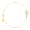 bracelet clé en or et diamants blancs or jaune 18 carats recyclé aupiho joaillerie