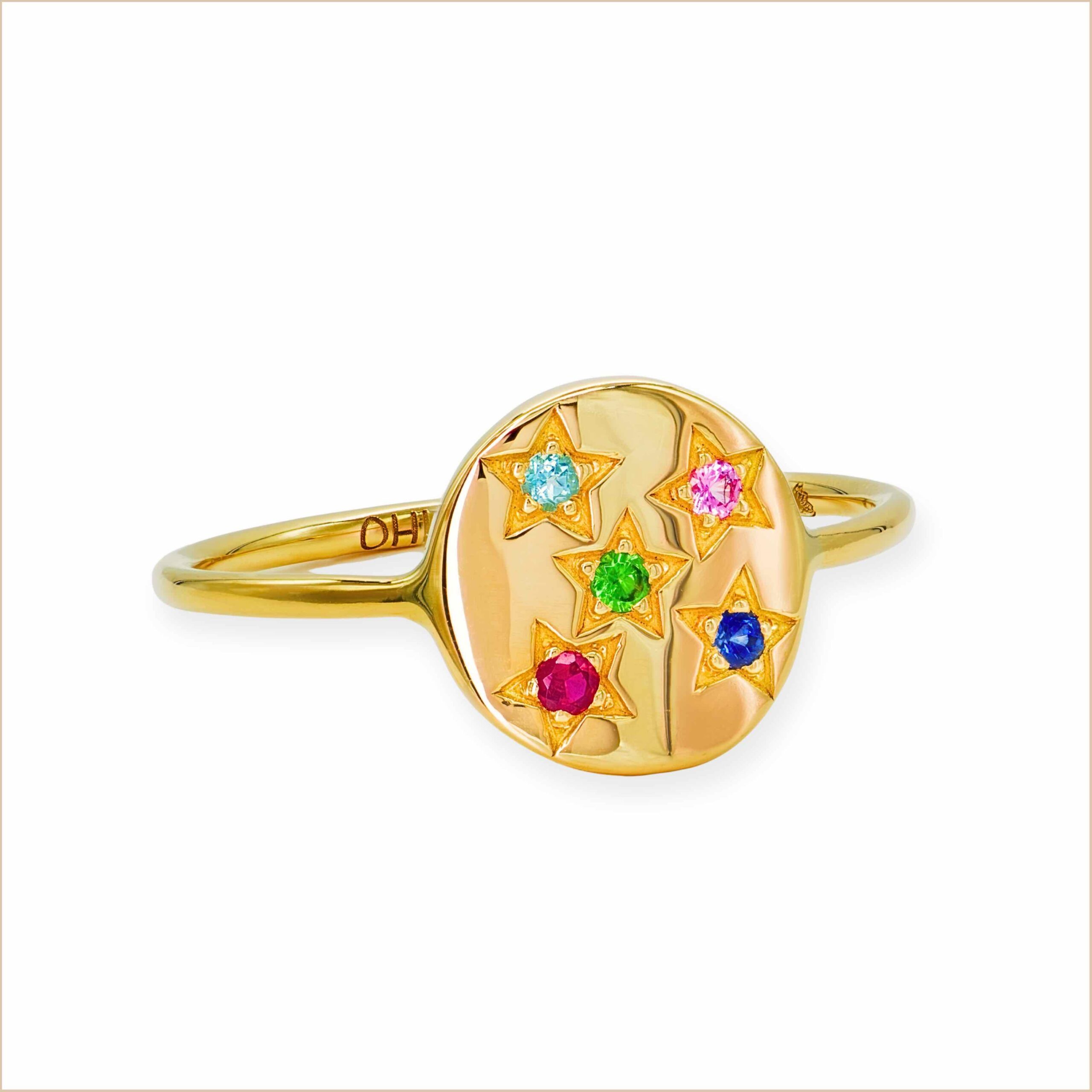 bague constellation pierres fines saphirs arc en ciel or recyclé 18 carats aupiho joaillerie bague constellation pierres fines saphirs arc en ciel or recyclé 18 carats aupiho joaillerie