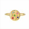 bague ronde constellation pierres fines saphirs arc en ciel or recyclé 18 carats aupiho joaillerie bague ronde constellation pierres fines saphirs arc en ciel or recyclé 18 carats aupiho joaillerie