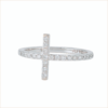bague croix or blanc et diamants blancs or recyclé 18 carats captive aupiho joaillerie bague croix or blanc et diamants blancs or recyclé 18 carats captive aupiho joaillerie