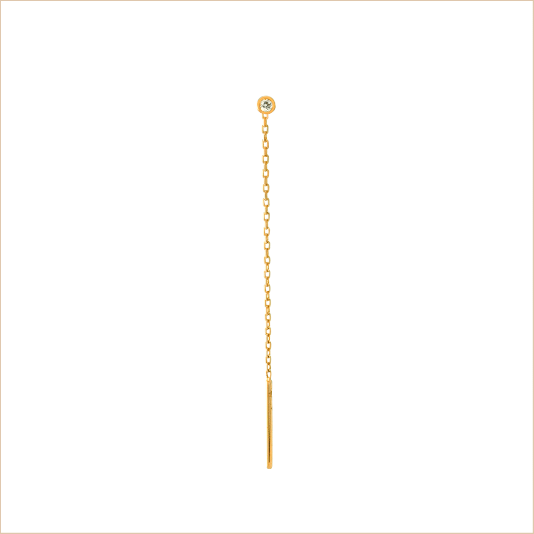 boucle d’oreille solitaire chaine or jaune et diamant blanc or recyclé 18 carats puce aupiho joaillerie boucle d’oreille solitaire chaine or jaune et diamant blanc or recyclé 18 carats puce aupiho joaillerie