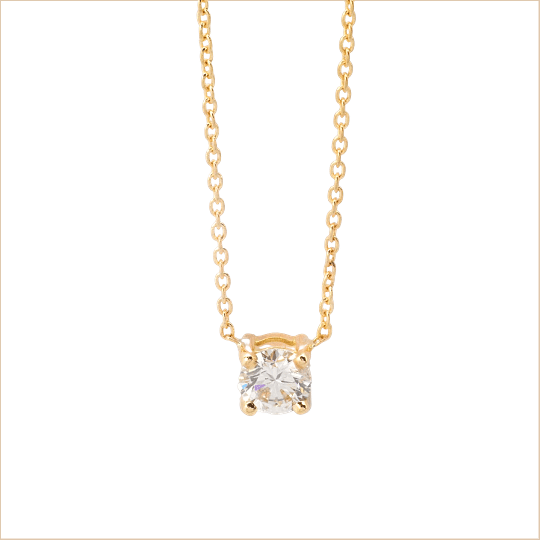 collier solitaire or jaune et diamant blanc or recyclé 18 carats aupiho joaillerie collier solitaire or jaune et diamant blanc or recyclé 18 carats aupiho joaillerie