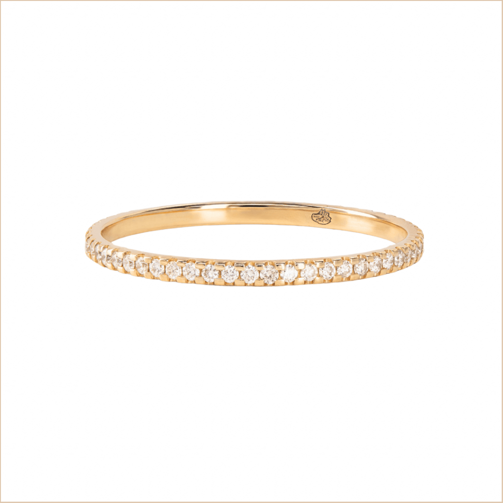 bague alliance or et diamants blancs tour complet éternelle aupiho joaillerie
