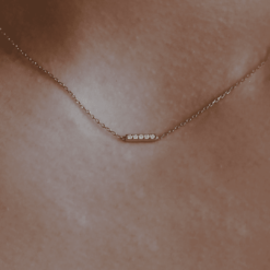 collier barrette or et diamants blancs or recyclé 18 carats aupiho joaillerie