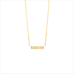 18-carat recycled gold white diamond yellow gold bar necklace aupiho joaillerie