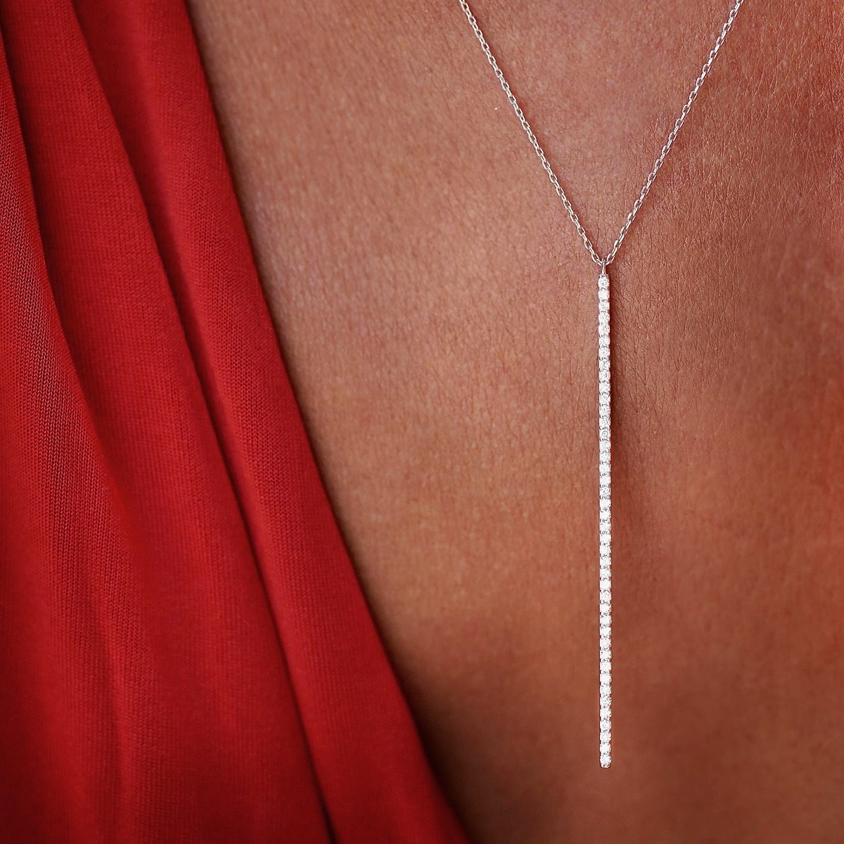 long necklace barrette white gold white diamonds 18 carats recycled gold aupiho joaillerie long necklace barrette white gold white diamonds 18 carats recycled gold aupiho joaillerie