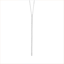 collier longue barrette or blanc et diamants blancs or recyclé 18 carats aupiho joaillerie