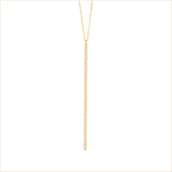 collier barrette longue diamants or recyclé 18 carats aupiho joaillerie