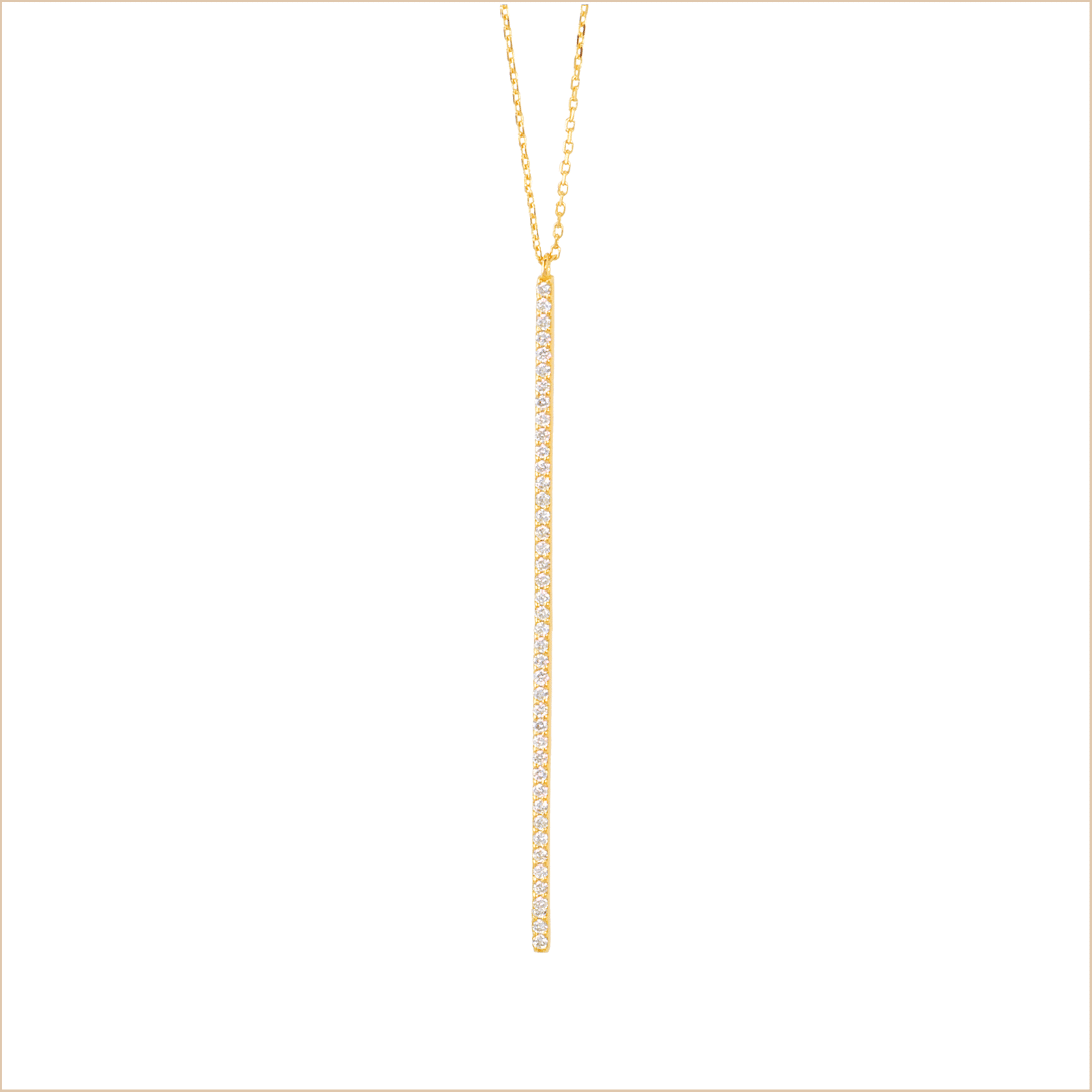 Long diamonds barrette necklace yellow gold white diamonds 18k recycled gold aupiho joaillerie Long diamonds barrette necklace yellow gold white diamonds 18k recycled gold aupiho joaillerie