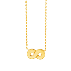 collier infini or jaune or recyclé 18 carats aria aupiho joaillerie