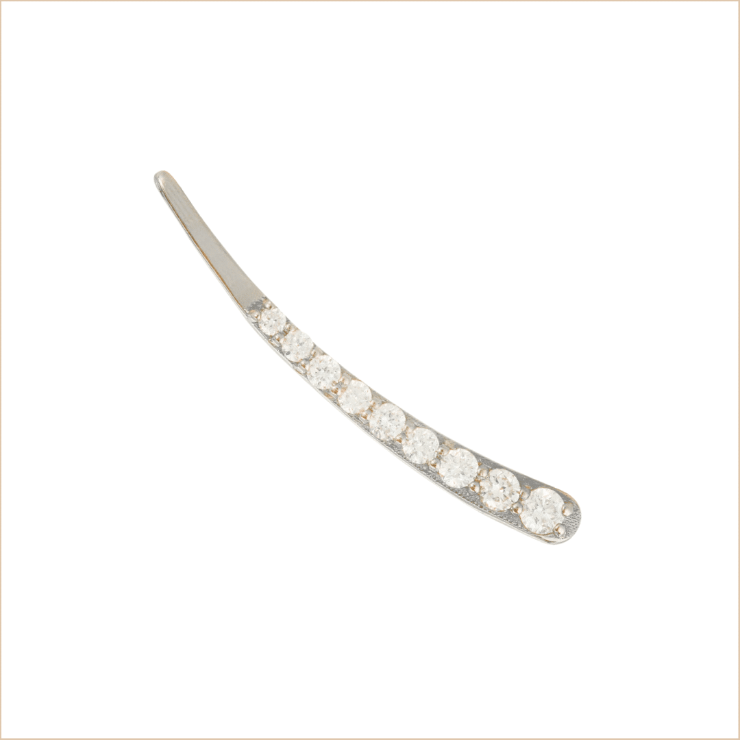 climbing earring white gold white diamonds 18 carat recycled gold aupiho jewellery climbing earring white gold white diamonds 18 carat recycled gold aupiho jewellery