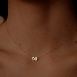 collier infini or jaune or recyclé 18 carats aria aupiho joaillerie