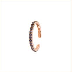 ear cuff rose gold and black diamonds 18-carat recycled gold aupiho jewelry