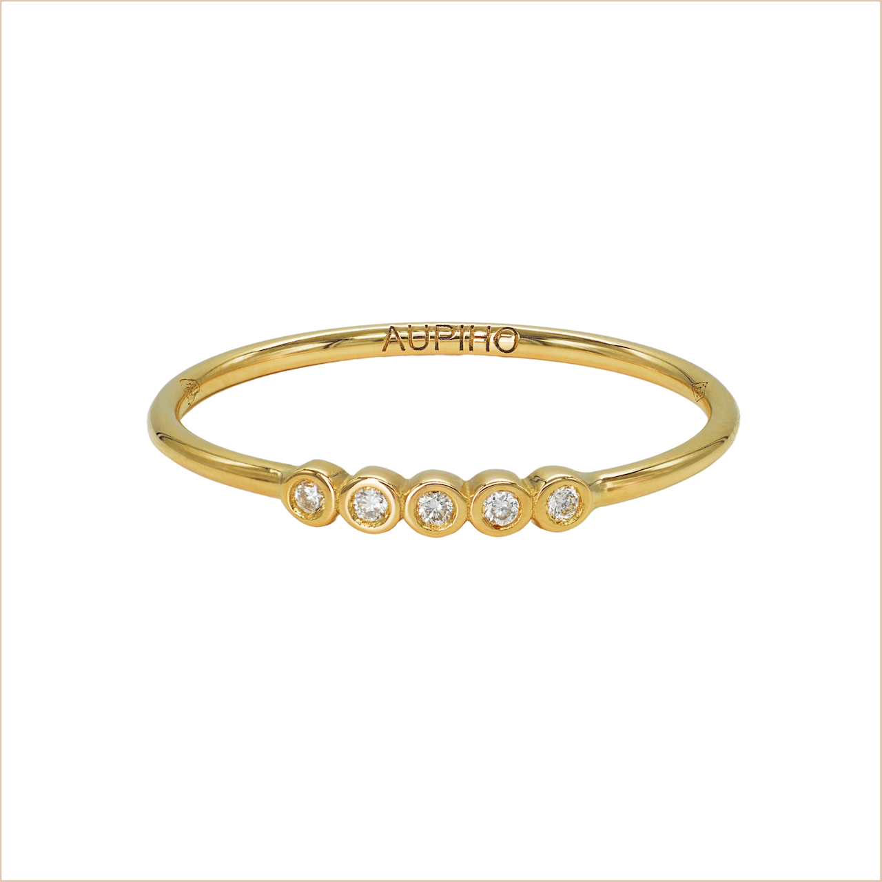 Bague fine or et diamants Inès fiançailles or 18 carats recyclé aupiho bijou