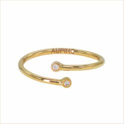 bague glam fil d'or 18 carats diamants à porter à l'orteil au petit doigt ou phalange