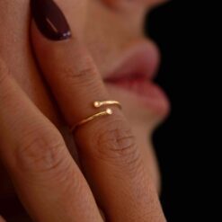 bague glam orteil petit doigt diamant or jaune 18 carats aupiho joaillerie