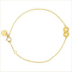 bracelet infini or jaune 18 carats Aria chaîne tout or aupiho joaillerie