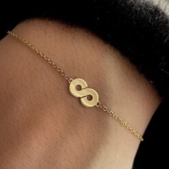 bracelet infini en or jaune 18 carats Aria chaîne tout or aupiho joaillerie