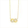 collier infini or jaune et diamants blancs or recyclé 18 carats aria aupiho joaillerie