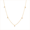 Collier pampilles diamants or jaune diamants blancs aupiho joaillerie