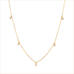 Nouveautés bijoux AUPIHO joaillerie Collier pampilles diamants or jaune diamants blancs aupiho joaillerie