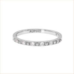bague or blanc et diamants blancs or recyclé 18 carats rock me aupiho joaillerie