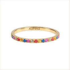 Bague Arc-en-Ciel Saphirs - Un Bijou Scintillant aux Couleurs de l'Espoir