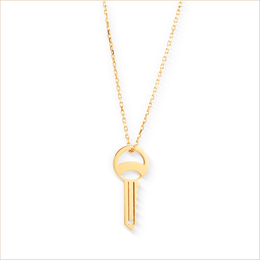 Collier en or Clé évidée Sésame Aupiho - Un symbole de liberté et d'élégance intemporelle