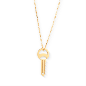 Collier en or Clé évidée Sésame Aupiho - Un symbole de liberté et d'élégance intemporelle Collier en or Clé évidée Sésame Aupiho - Un symbole de liberté et d'élégance intemporelle