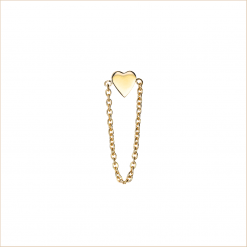 bague chaîne coeur aupiho joaillerie or jaune