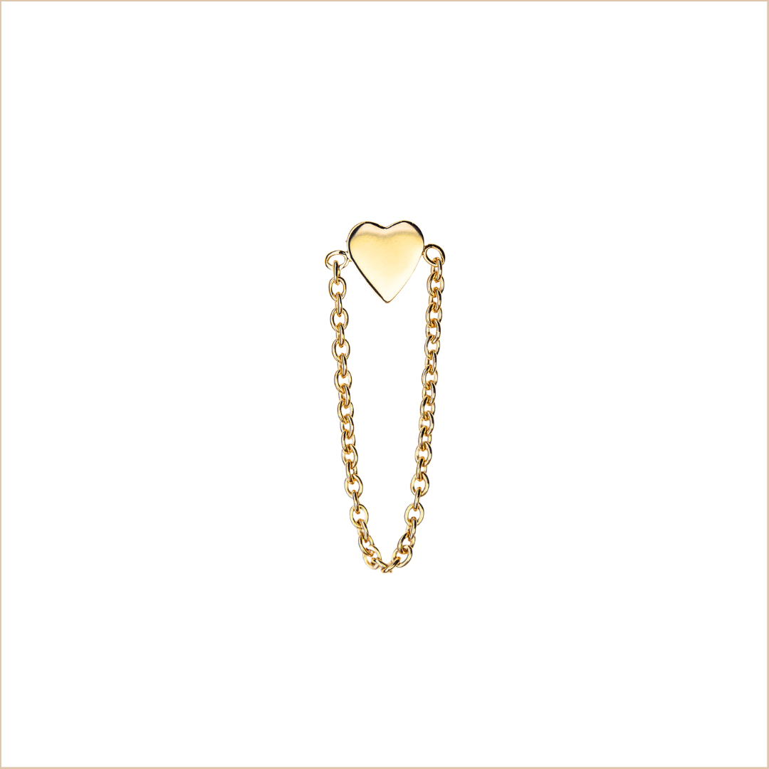 bague chaîne coeur aupiho joaillerie or jaune