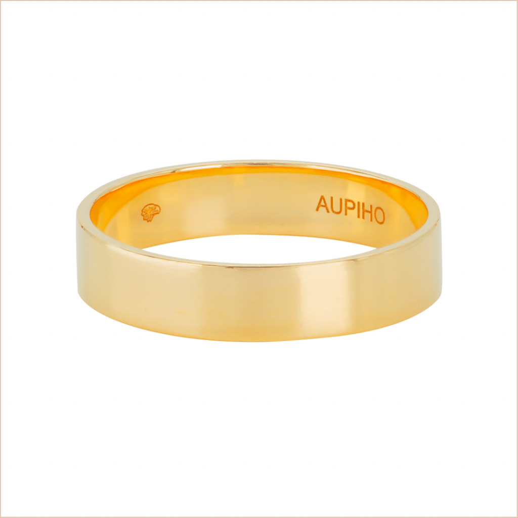 alliance pour homme or jaune 18 carats aupiho joaillerie