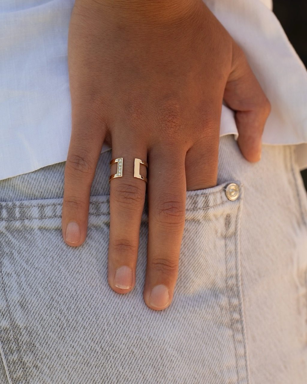 bague or et diamants anna