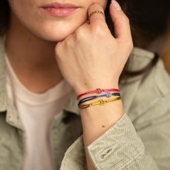 bracelet cordon clé laque or jaune colors aupiho joaillerie