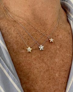 collier étoile or et diamant